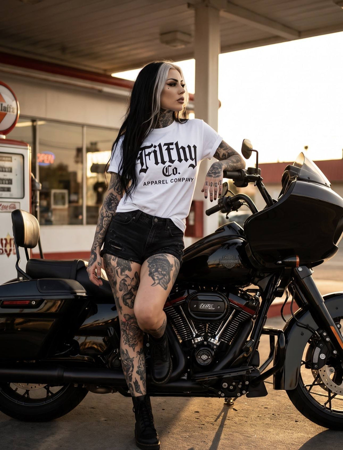 Burnout Tee — gas station campaign
